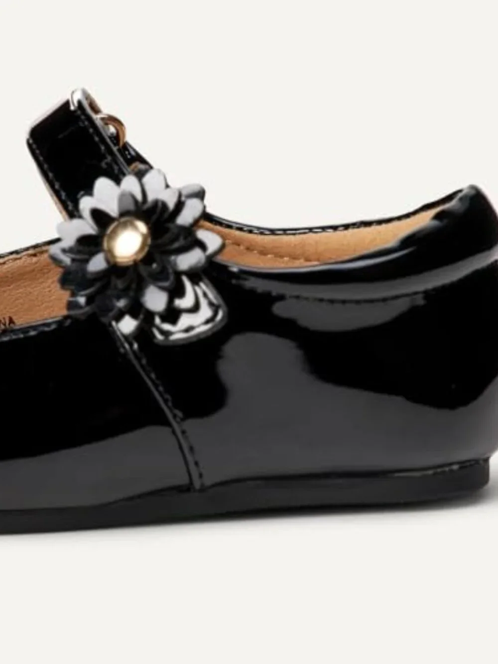 Girls Toddler Mary Jane Flats Faux Leather Hook & Loop Dress Shoes
